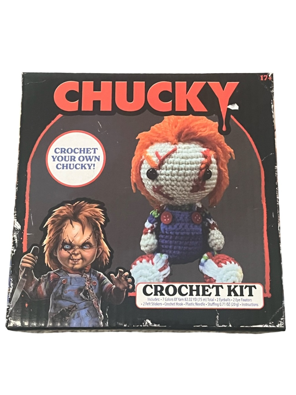 Crochet Kit - Chucky Crochet Your Own Doll (Orange, Blue) NWOT In Box